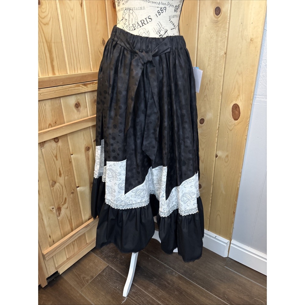 New Nwt Fun & Fancy Midi Skirt Western Rockabilly Square Dance USA Sparkle M